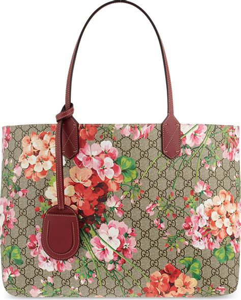 gucci bags flowers|gucci floral tote bag.